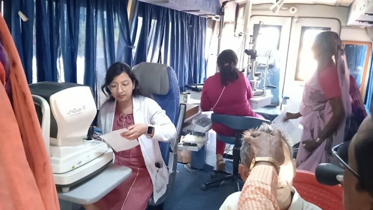 निशुल्क नेत्र शिविर: रामा पावर एंड स्टील का आयोजन,,नेत्र शिविर में 255 मरीजों ने कराई आंखों की जांच. 46.. मरीज ऑपरेशन के लिए चयनित